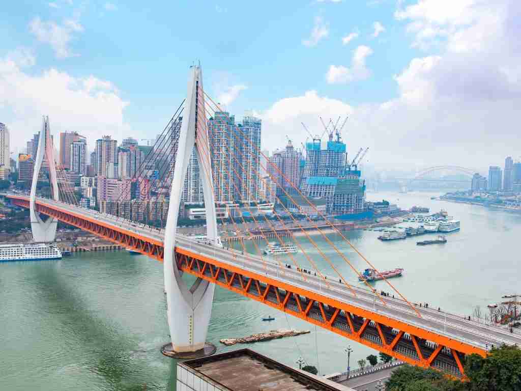 cityscape skyline chongqing cloud sky edited