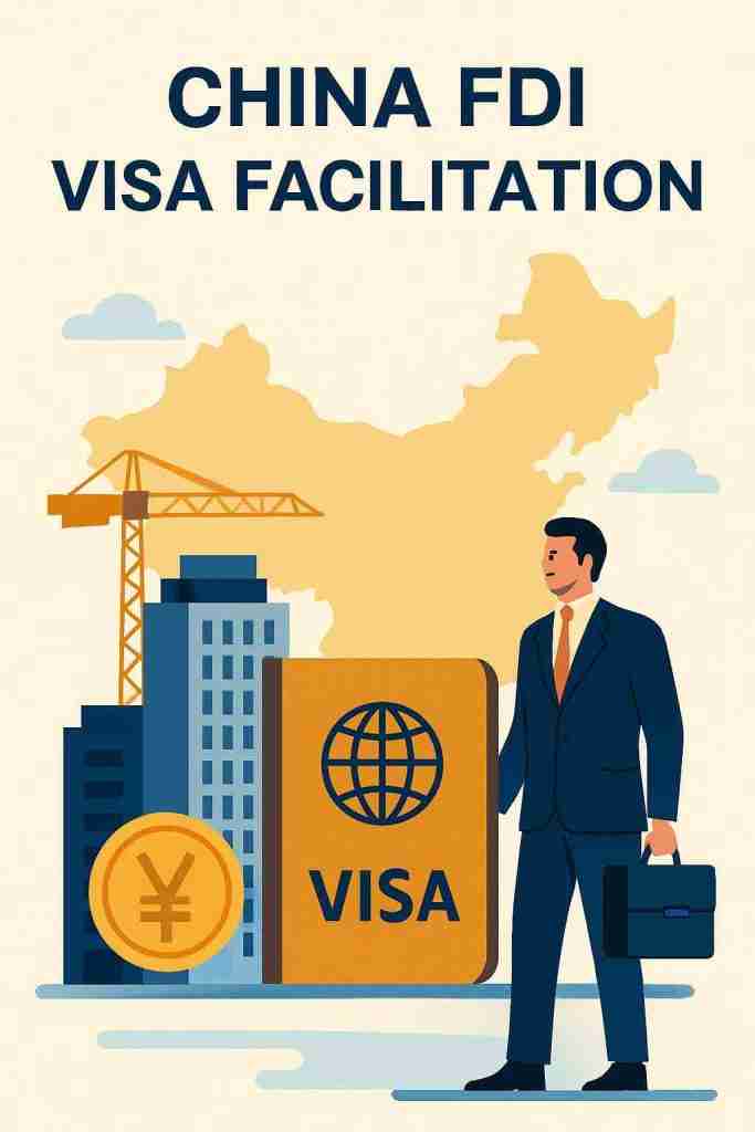 illustrate China FDI visa facilitation for 2025 investor mobility and market entry.