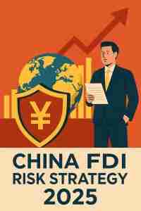 China FDI risk strategy visual with 2025 insights for B2B investors