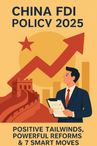 China FDI Policy 2025 cover image for a professional B2B FDI blog post