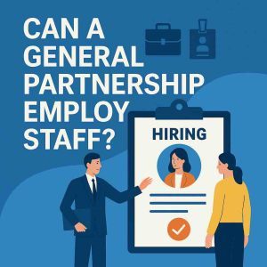 Can a general partnership employ staff illustrated with China hiring workflow