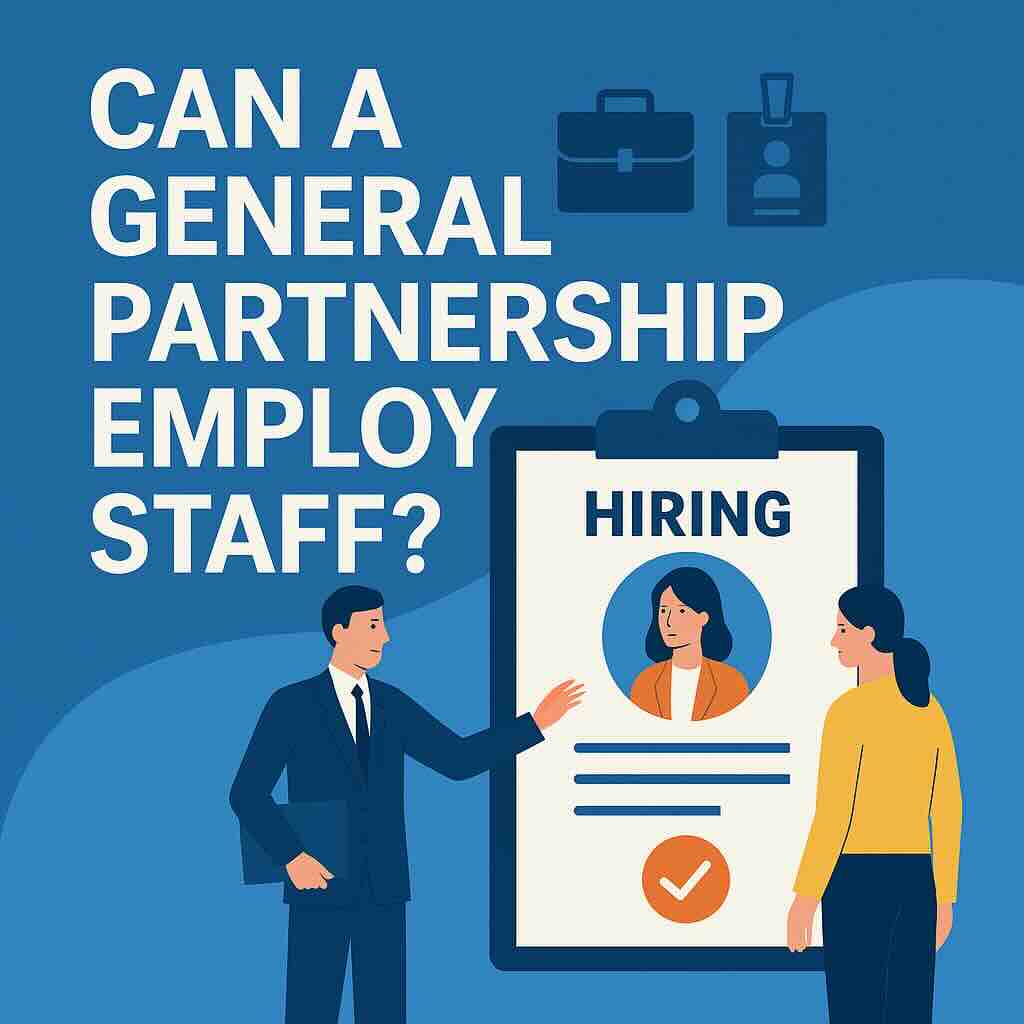 Can a general partnership employ staff illustrated with China hiring workflow