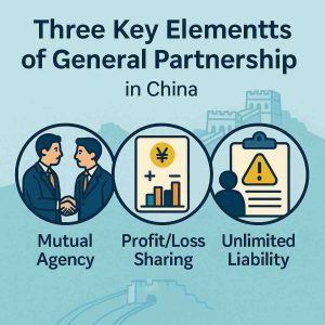 Three key elements of a general partnership illustrated for China‑based investors