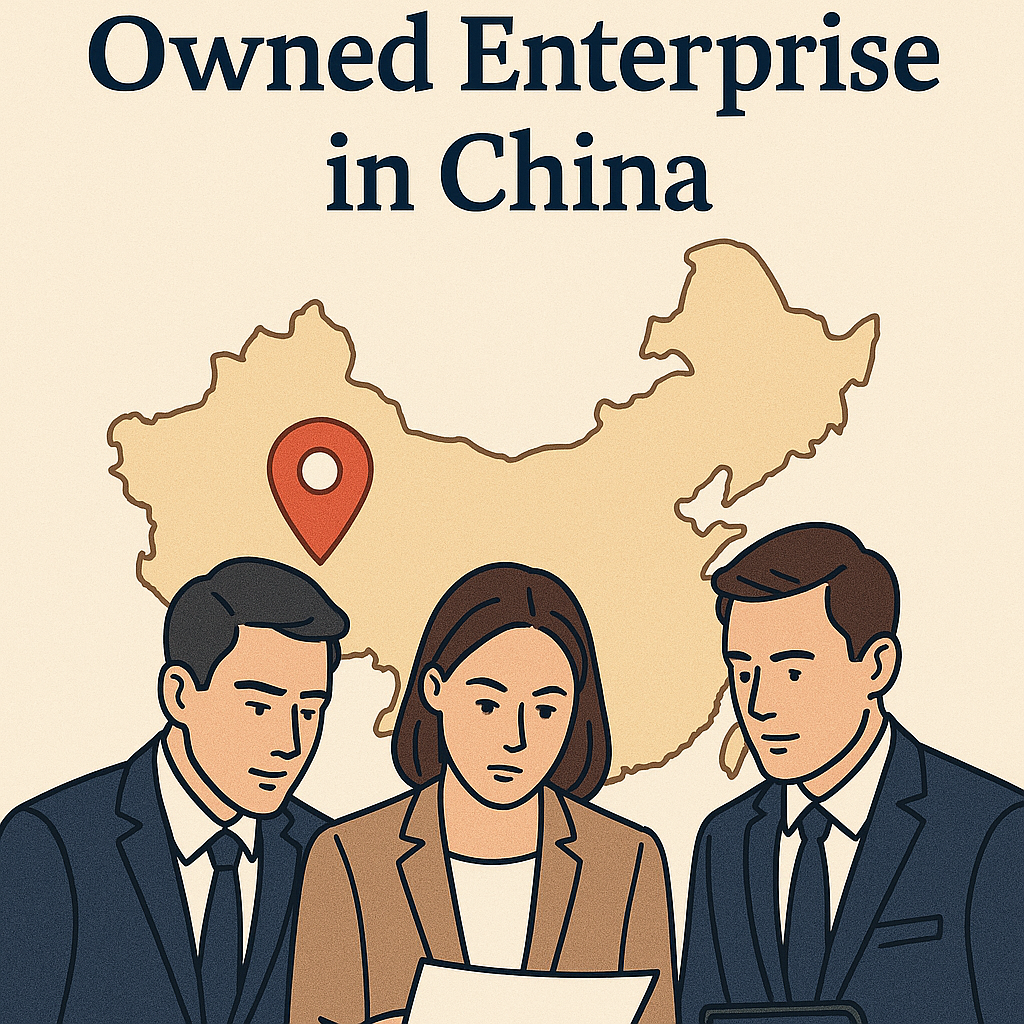 Business team analyzing wholly foreign owned enterprise in China