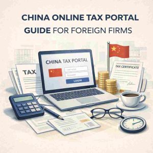 China tax portal interface and online tax filing process for foreign firms in China