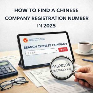 How to find a Chinese company registration number using official online search tools in 2025