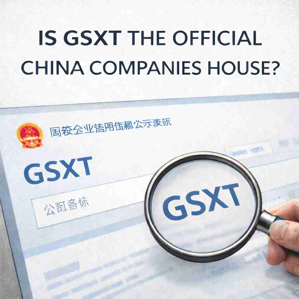 GSXT explained as the official China Companies House equivalent for company registration searches